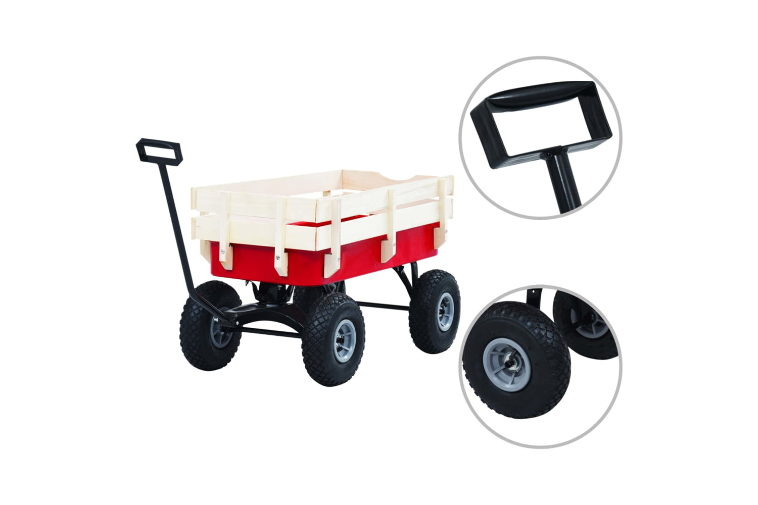 Vidaxl 145508 Hand Trolley 150 Kg Red-3