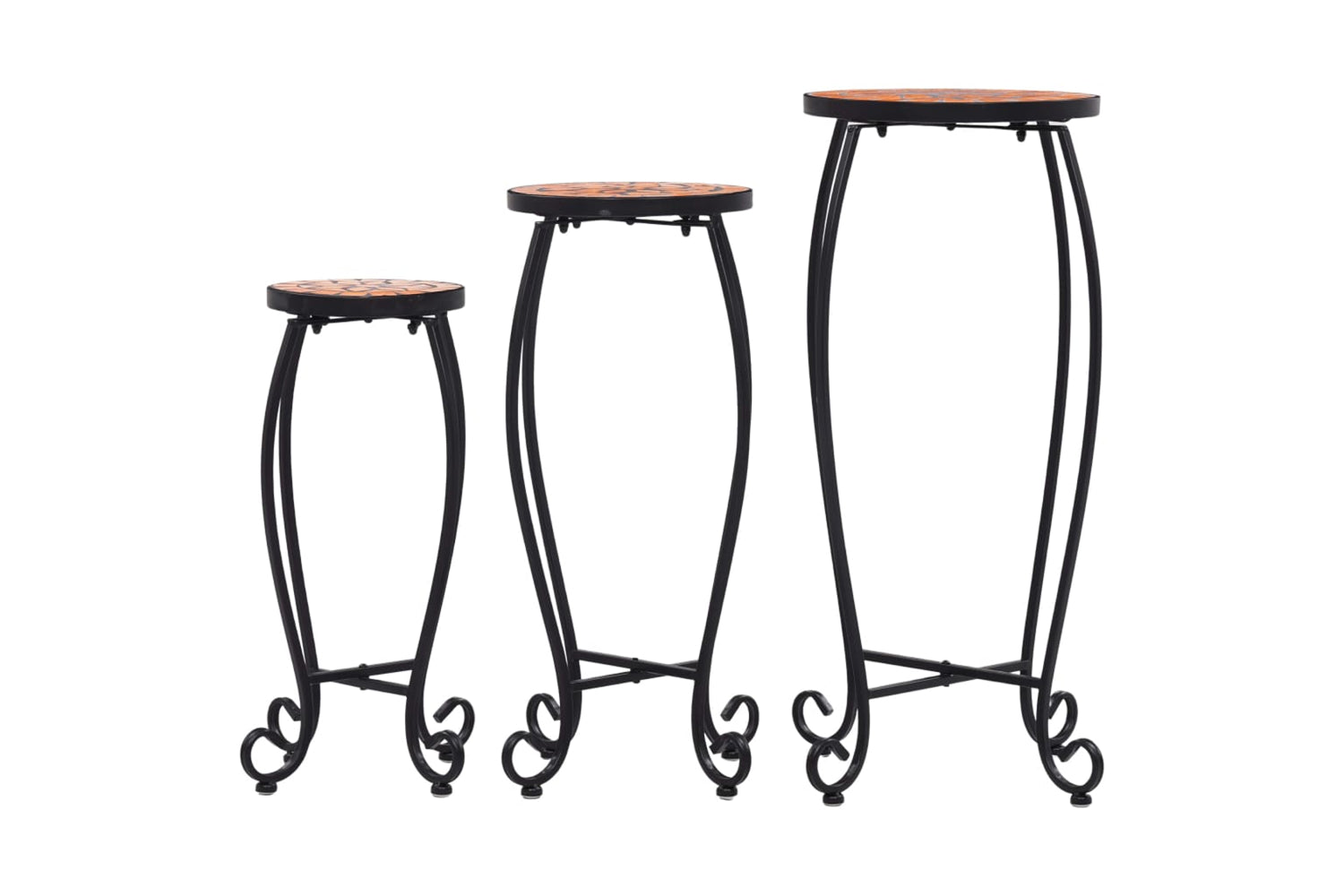 Vidaxl 46701 Mosaic Tables 3 Pcs Terracotta Ceramic-3