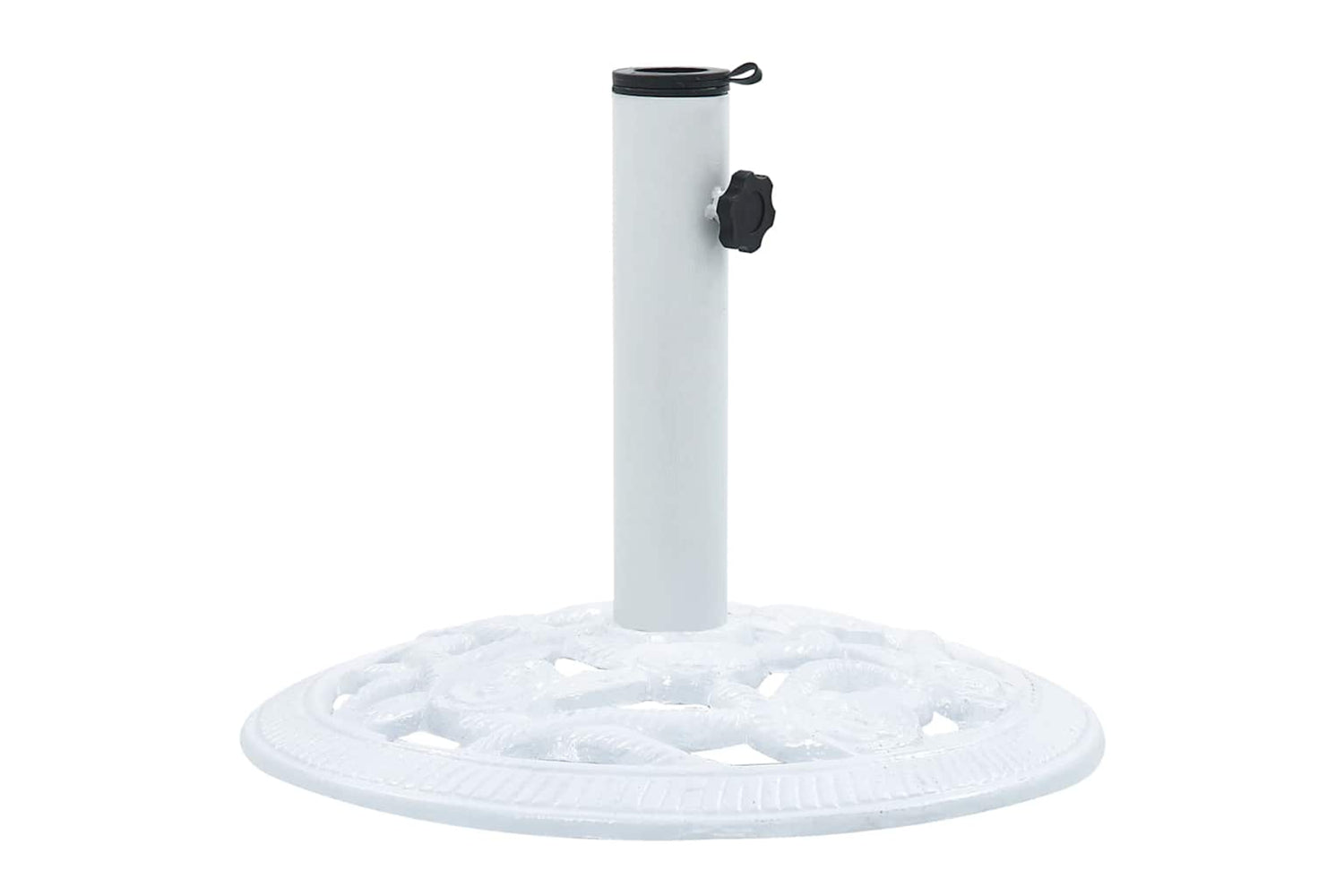 vidaXL 47864 Umbrella Base White 9 Kg 40cm Cast Iron-3