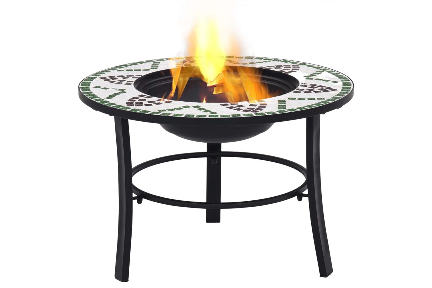 Vidaxl 46722 Vidaxl Mosaic Fire Pit Green 68cm Ceramic-2