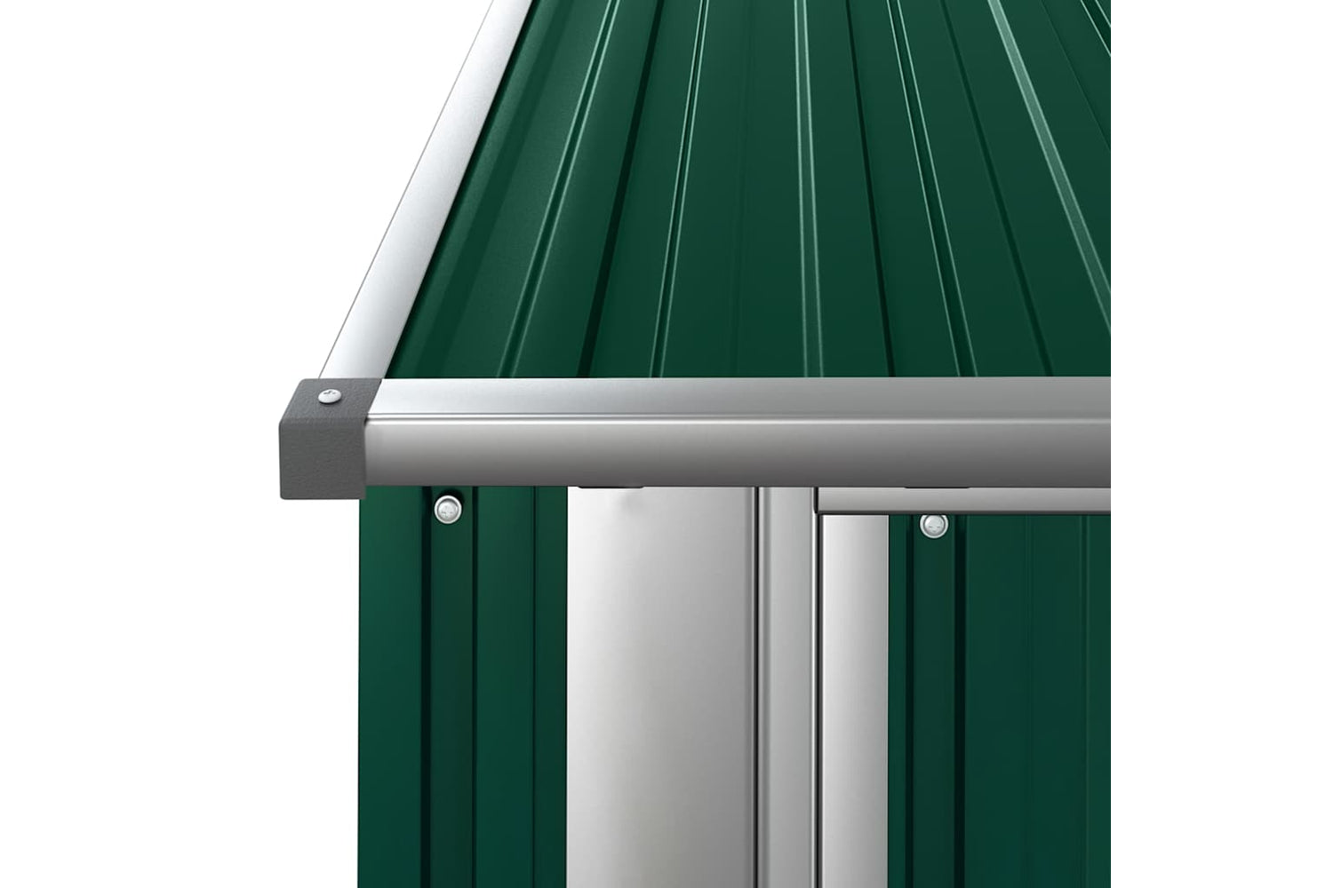 vidaXL 150903 Garden Shed Green 180.5x97x209.5cm Galvanised Steel-5