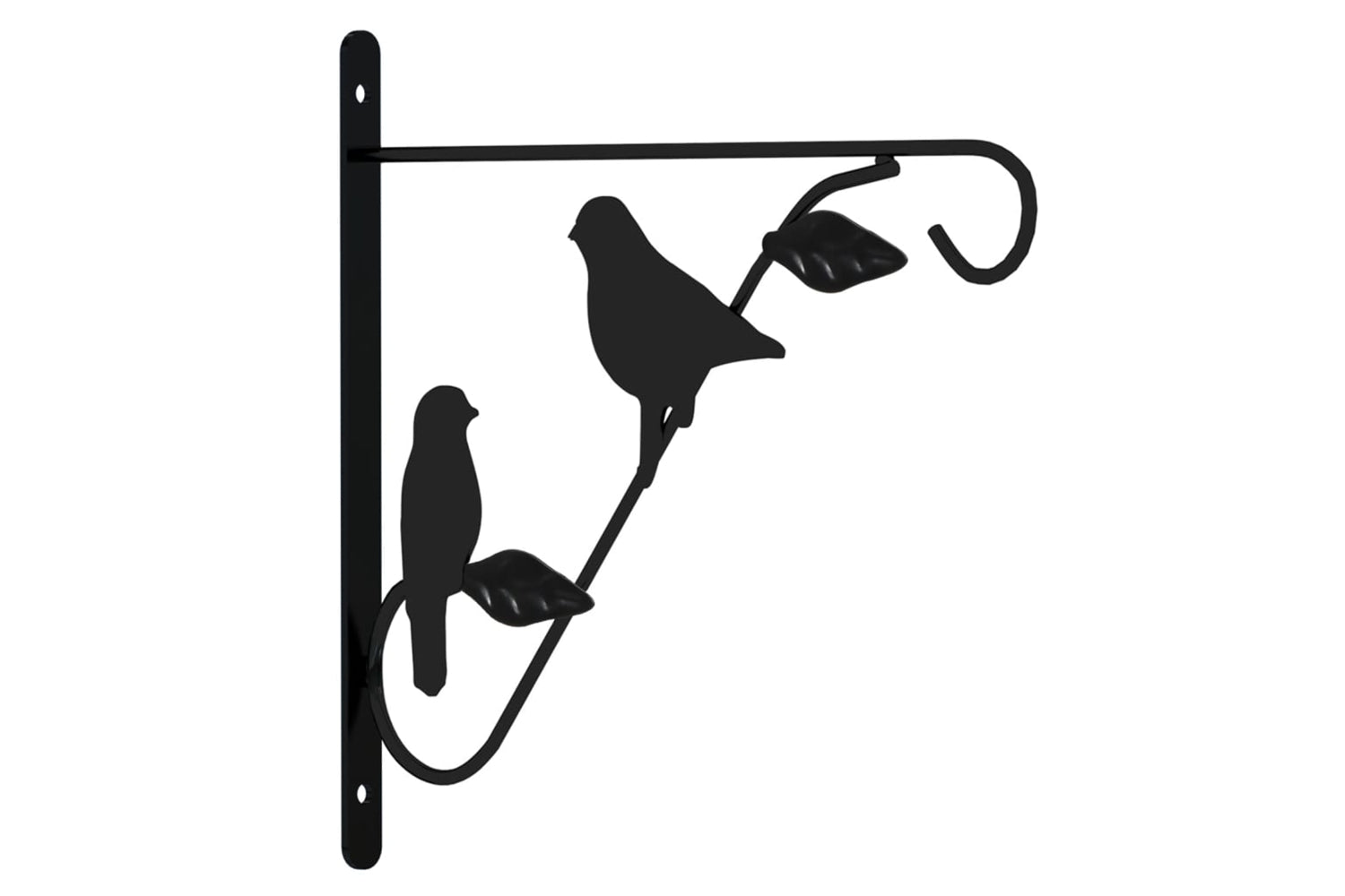 Vidaxl 3188015 Hanging Basket Brackets With Planters 4 Pcs Black Steel-2