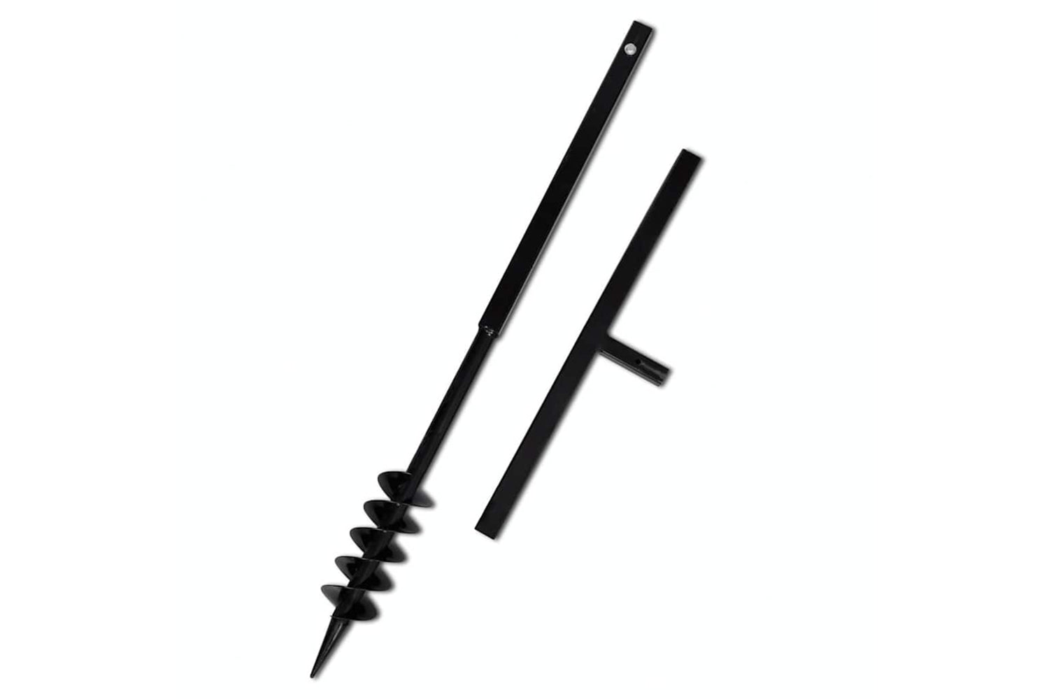 vidaXL 270541 Ground Drill With Handle 80mm With Extension Tube 13 M Steel-3