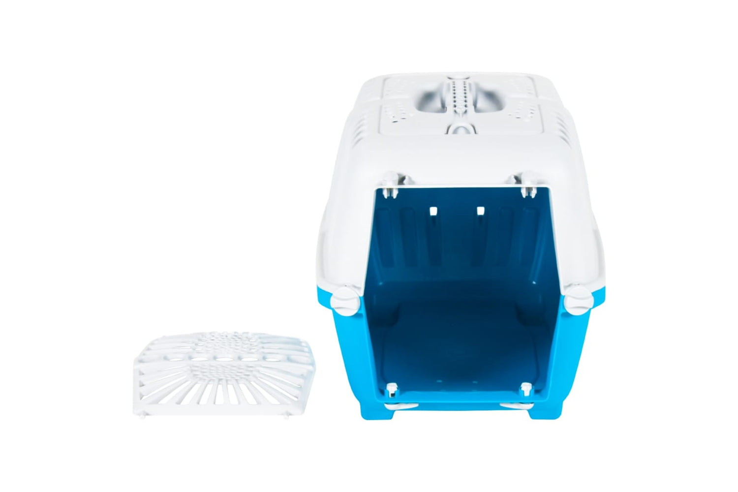 Vidaxl 172217 Pet Carrier White And Blue 55x36x36cm Polypropylene-5