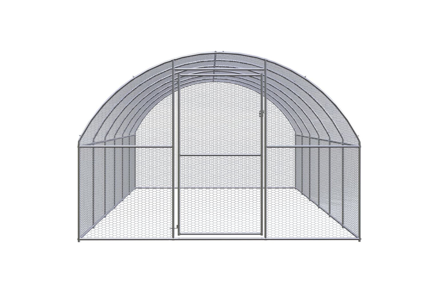 Vidaxl 3095465 Outdoor Chicken Coop 3x6x2 M Galvanised Steel-2