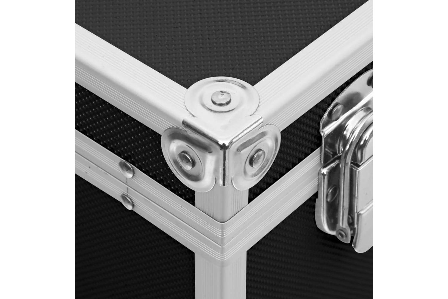 vidaXL 91840 Make-up Case 37x24x40cm Black Aluminium-7