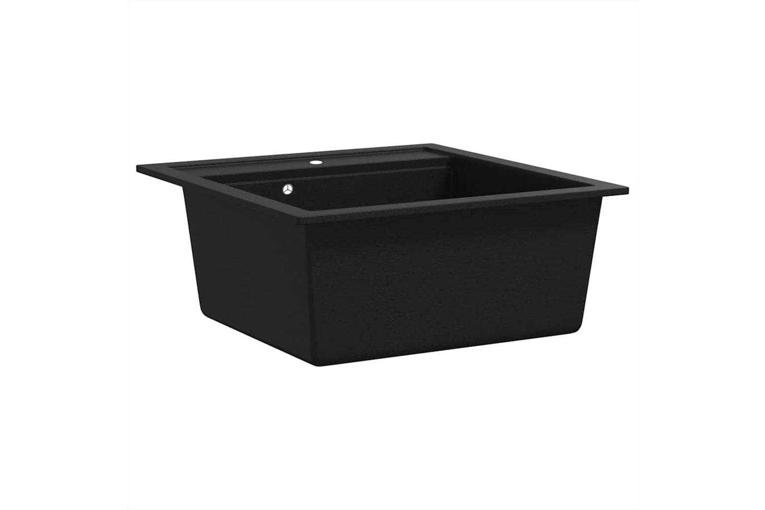 Vidaxl Granite Kitchen Sink Single Basin Black-2