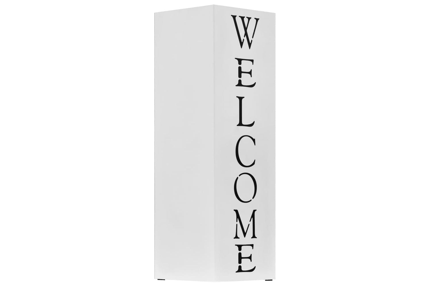 Vidaxl 246797 Umbrella Stand Welcome Steel White-2