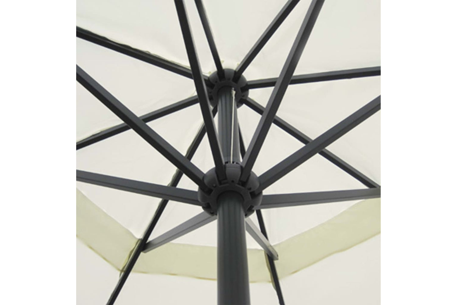 vidaXL 40301 Parasol White Aluminium 500cm-3