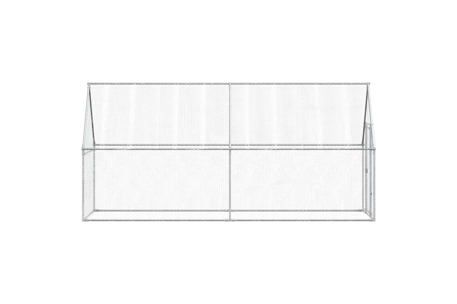 Vidaxl Chicken Cage Silver 400x100x190 Cm Galvanised Steel-6