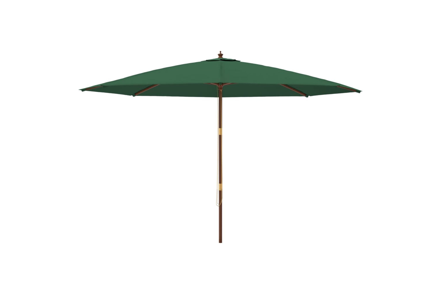 vidaXL 363176 Garden Parasol With Wooden Pole Green 400x273cm-2