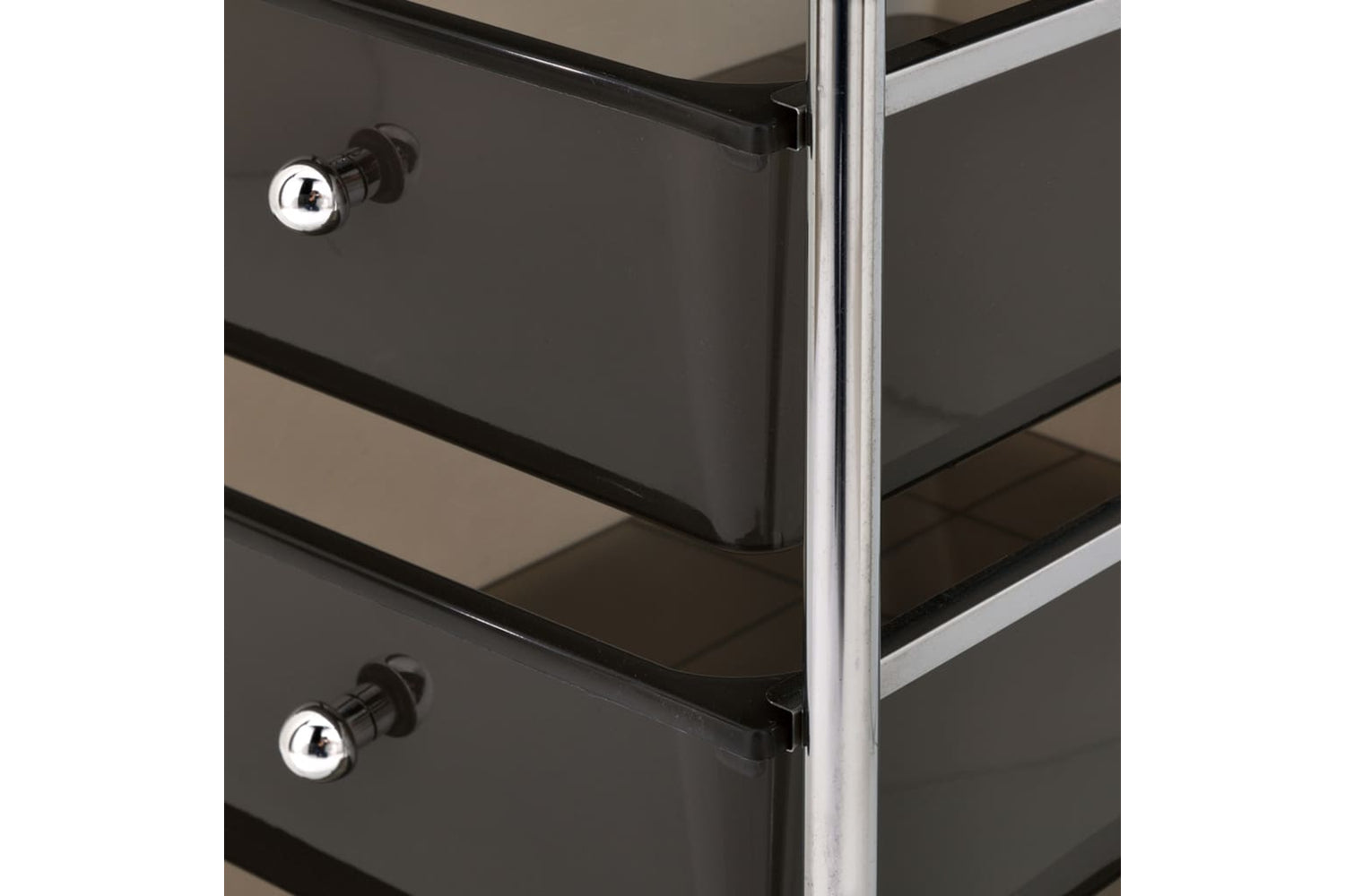 Vidaxl 320398 4-drawer Mobile Storage Trolley Black Plastic-6