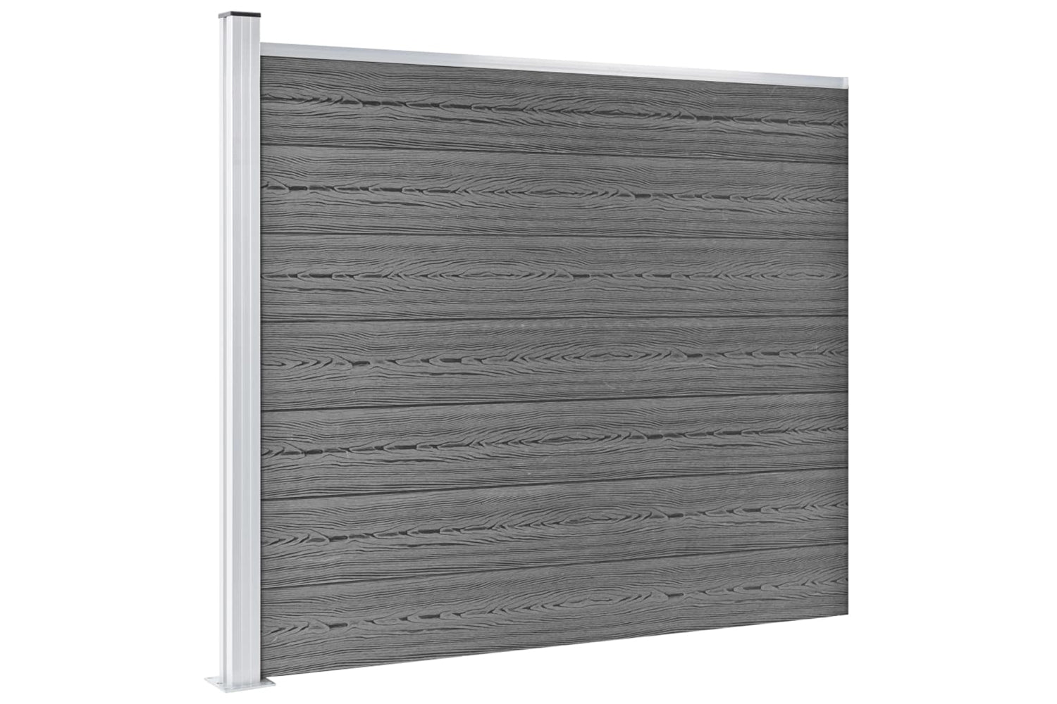 Vidaxl 3070455 Fence Panel Set Wpc 353x146 Cm Grey-3