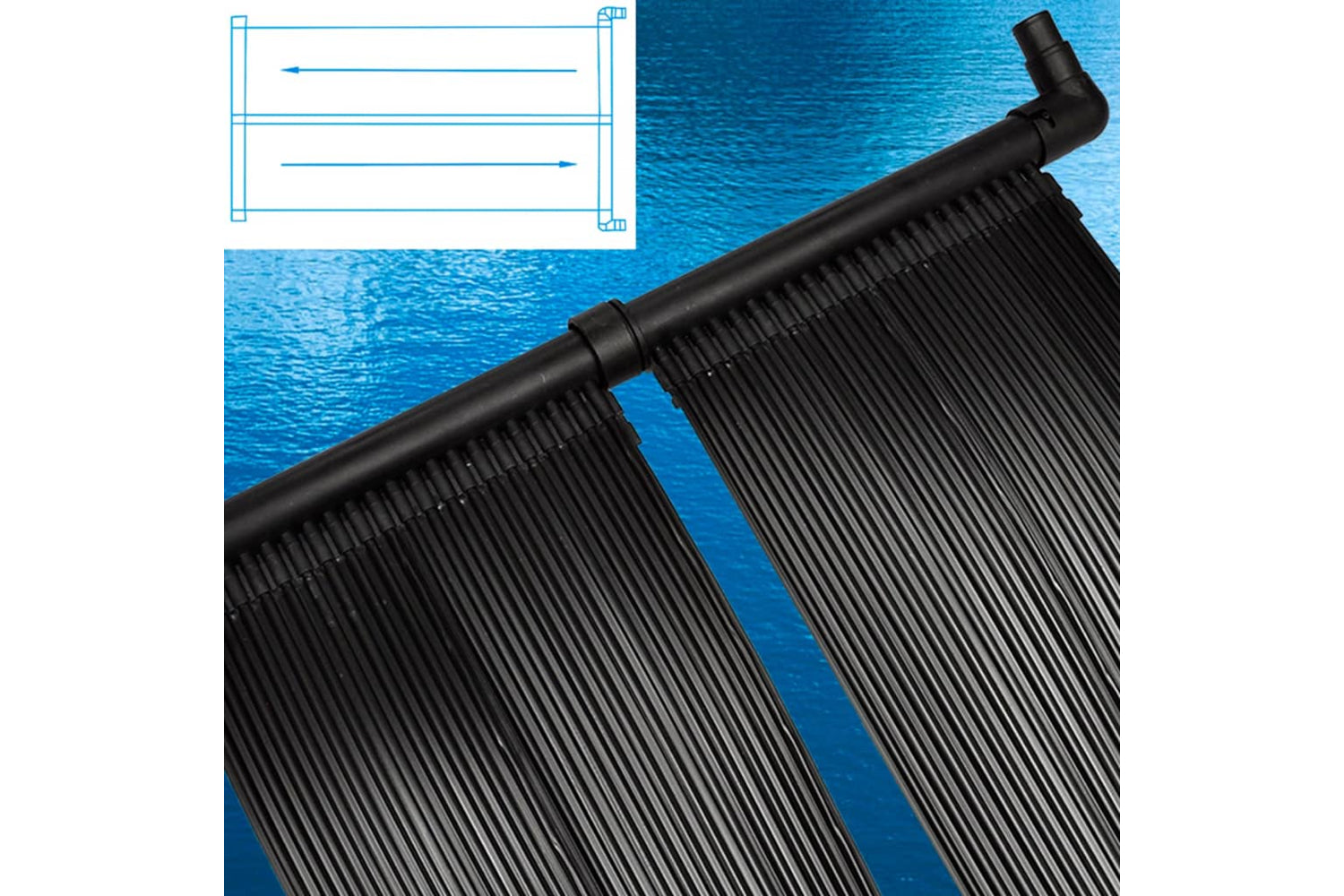 vidaXL 3079660 Solar Pool Heater Panel 6 Pcs 80x620cm-3
