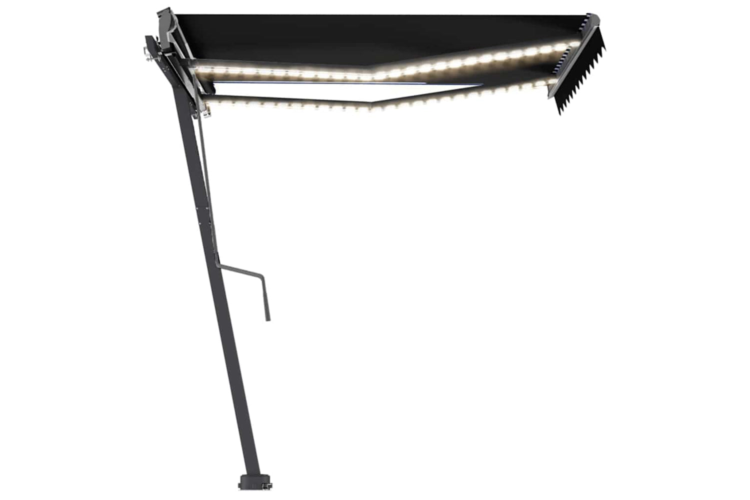 Vidaxl Manual Retractable Awning With Led 350x250 Cm Anthracite-6