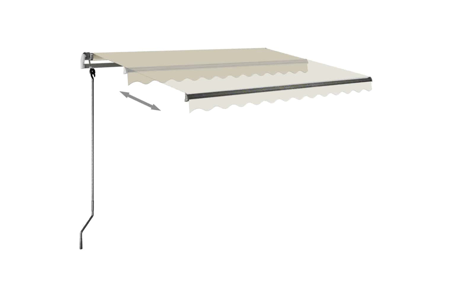 Vidaxl Manual Retractable Awning With Led 300x250 Cm Cream-5