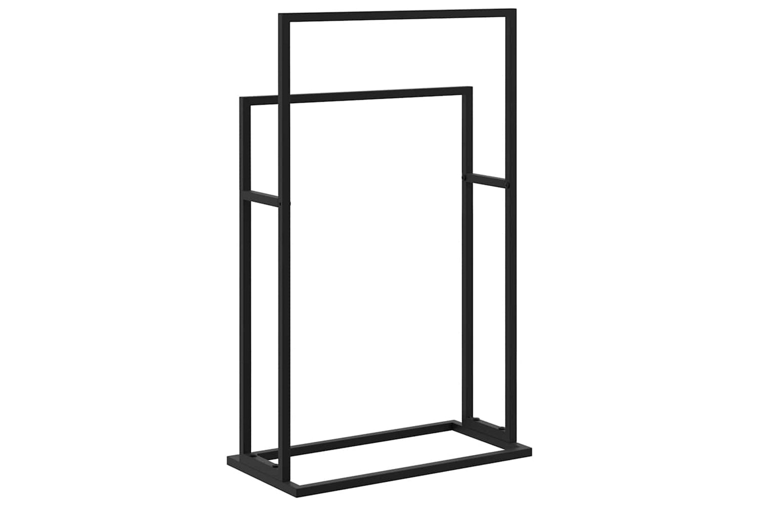 vidaXL 336127 Freestanding Towel Rack Black 48x24x78.5cm Iron-5