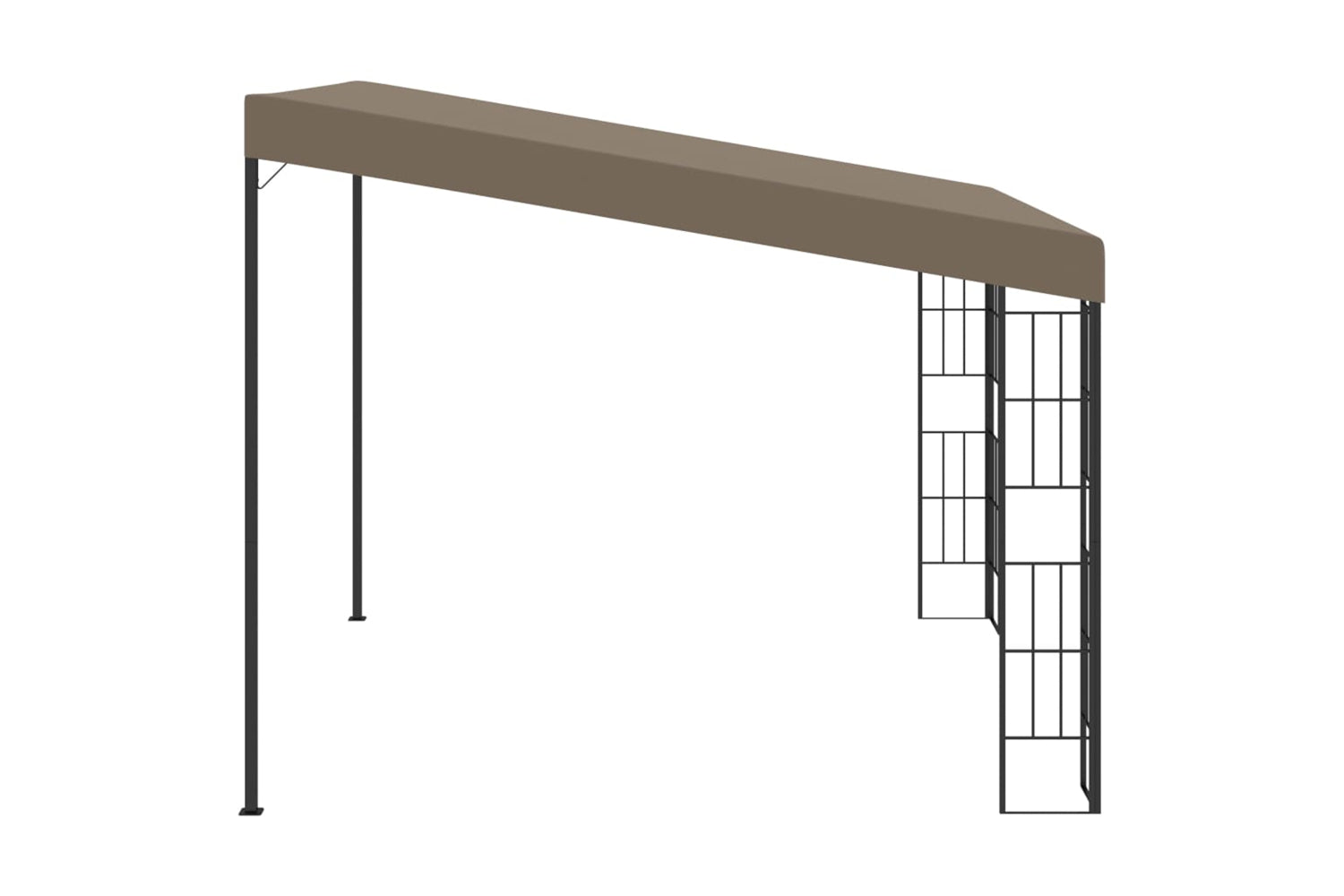 Vidaxl 312260 Wall-mounted Gazebo 3x3 M Taupe Fabric-3
