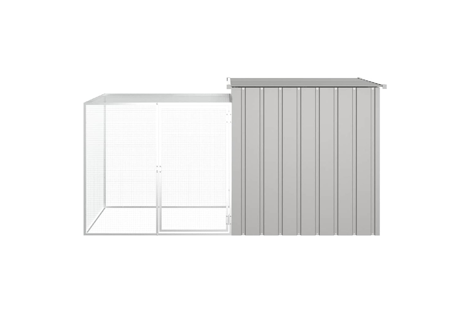 Vidaxl Chicken Cage Grey 200x91x100 Cm Galvanised Steel-3