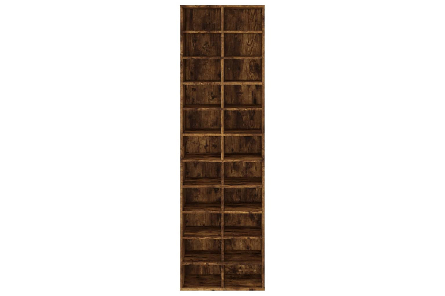 vidaXL 815300 Shoe Cabinet Smoked Oak 54x34x183cm Engineered Wood-3