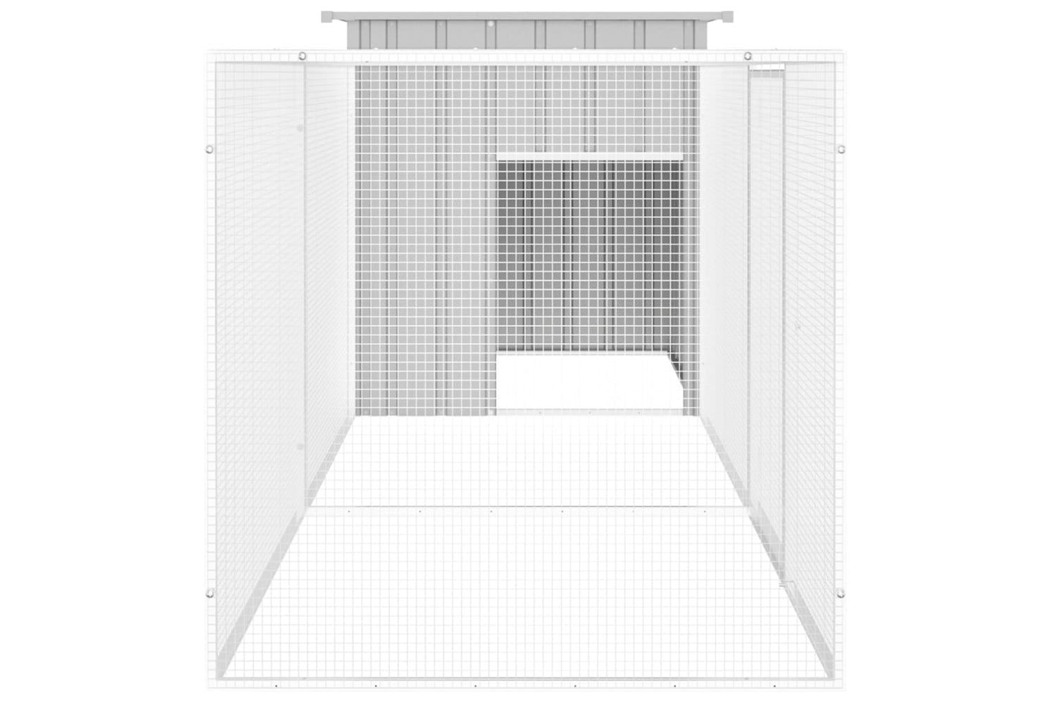 vidaXL 3106460 Chicken Cage Grey 300x91x100cm Galvanised Steel-4