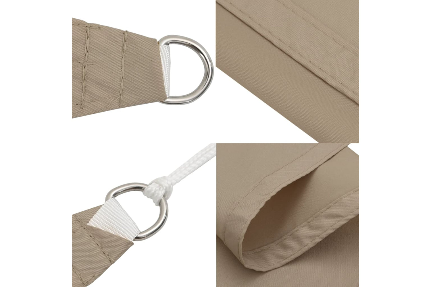 Vidaxl 135457 Sunshade Sail Oxford Fabric Triangular 5x7x7 M Taupe-6