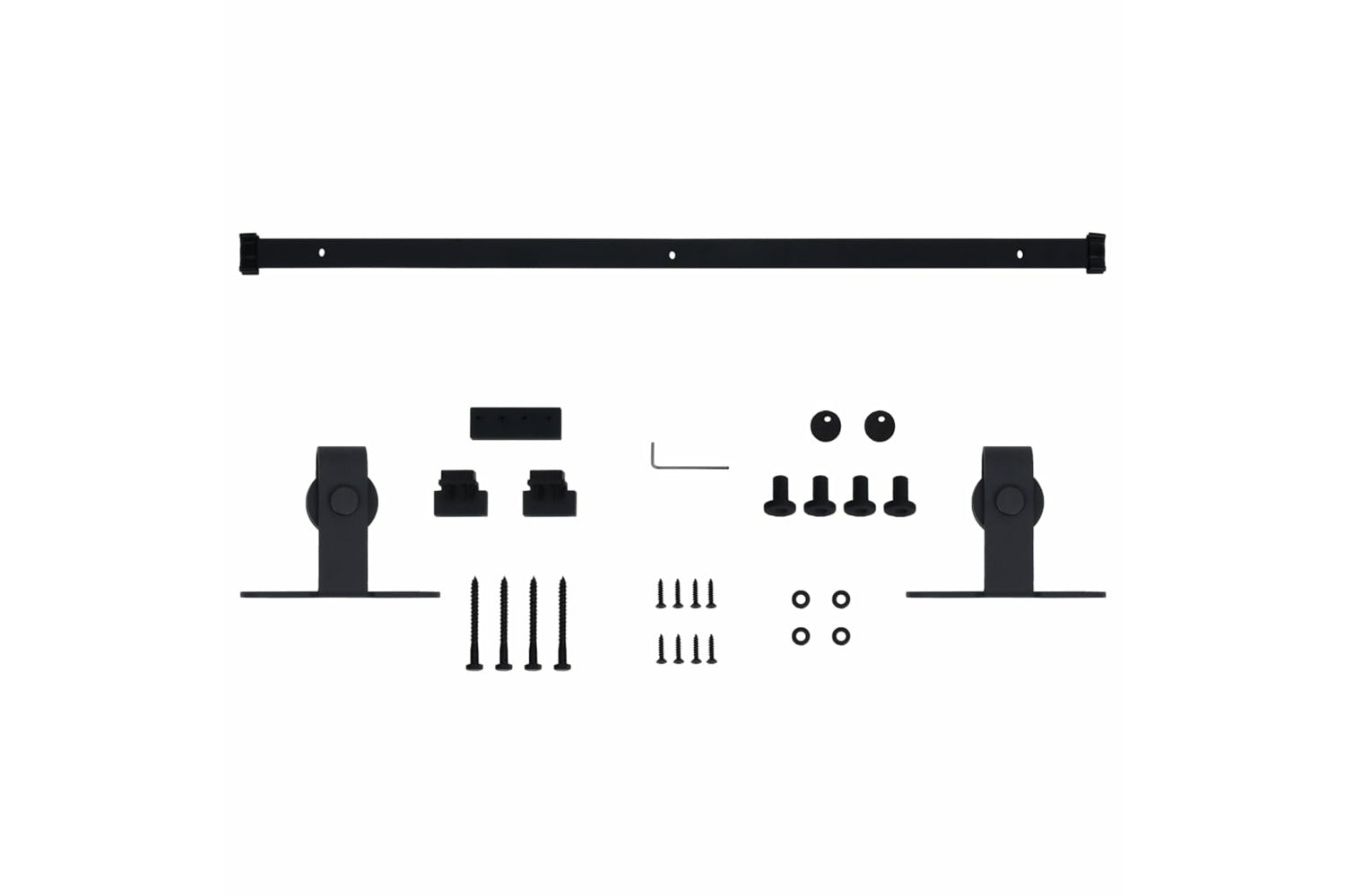 vidaXL 148019 Mini Sliding Cabinet Door Kit Carbon Steel 152cm-3