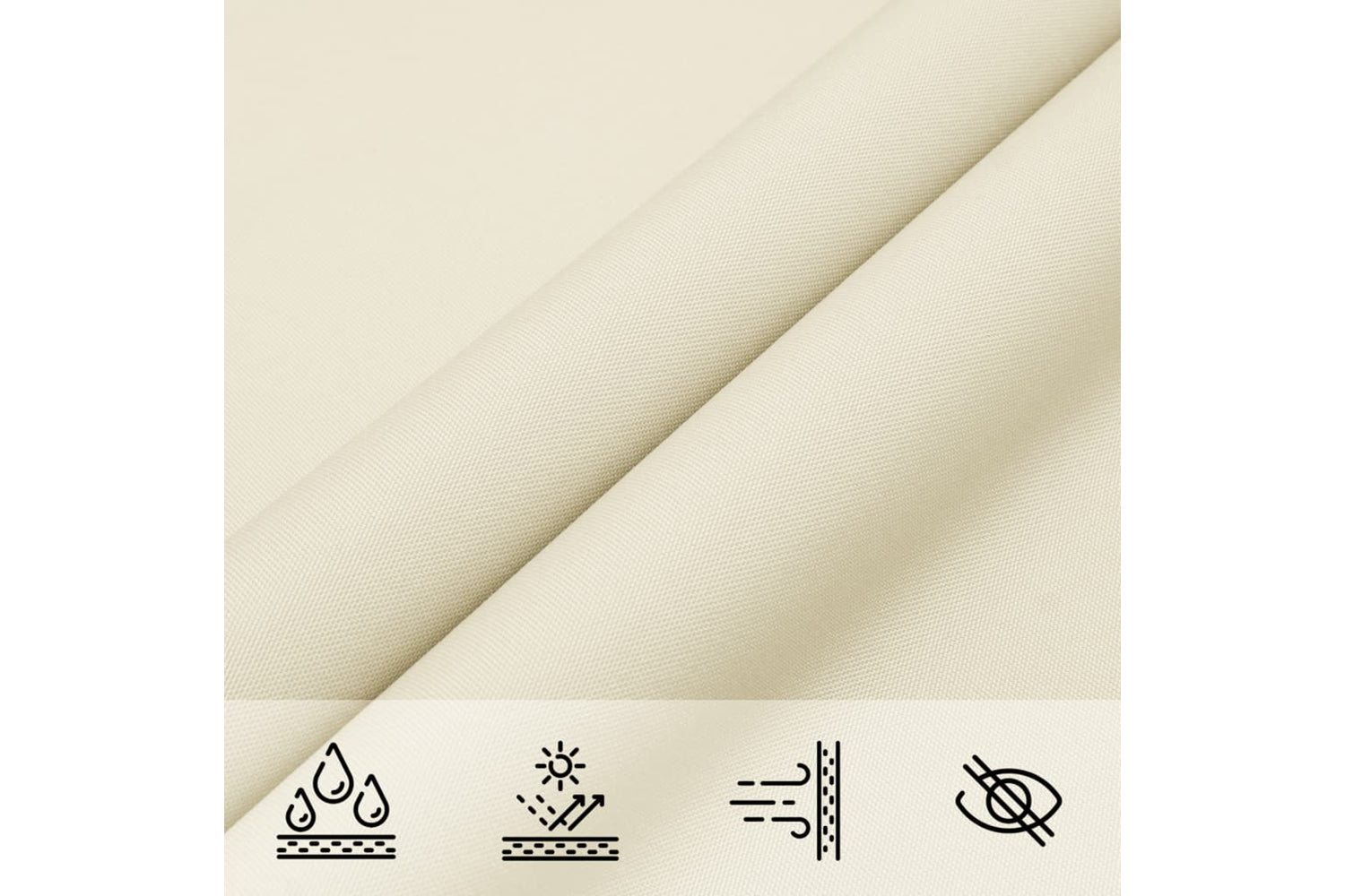 Vidaxl 135232 Sunshade Sail Oxford Fabric Triangular 4x4x5.8 M Cream-6