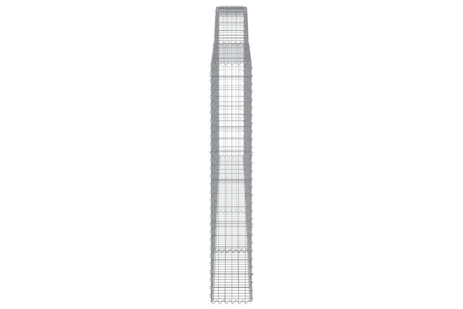 vidaXL 3146918 Arched Gabion Baskets 2 Pcs 400x30x180/200cm Galvanised Iron-4