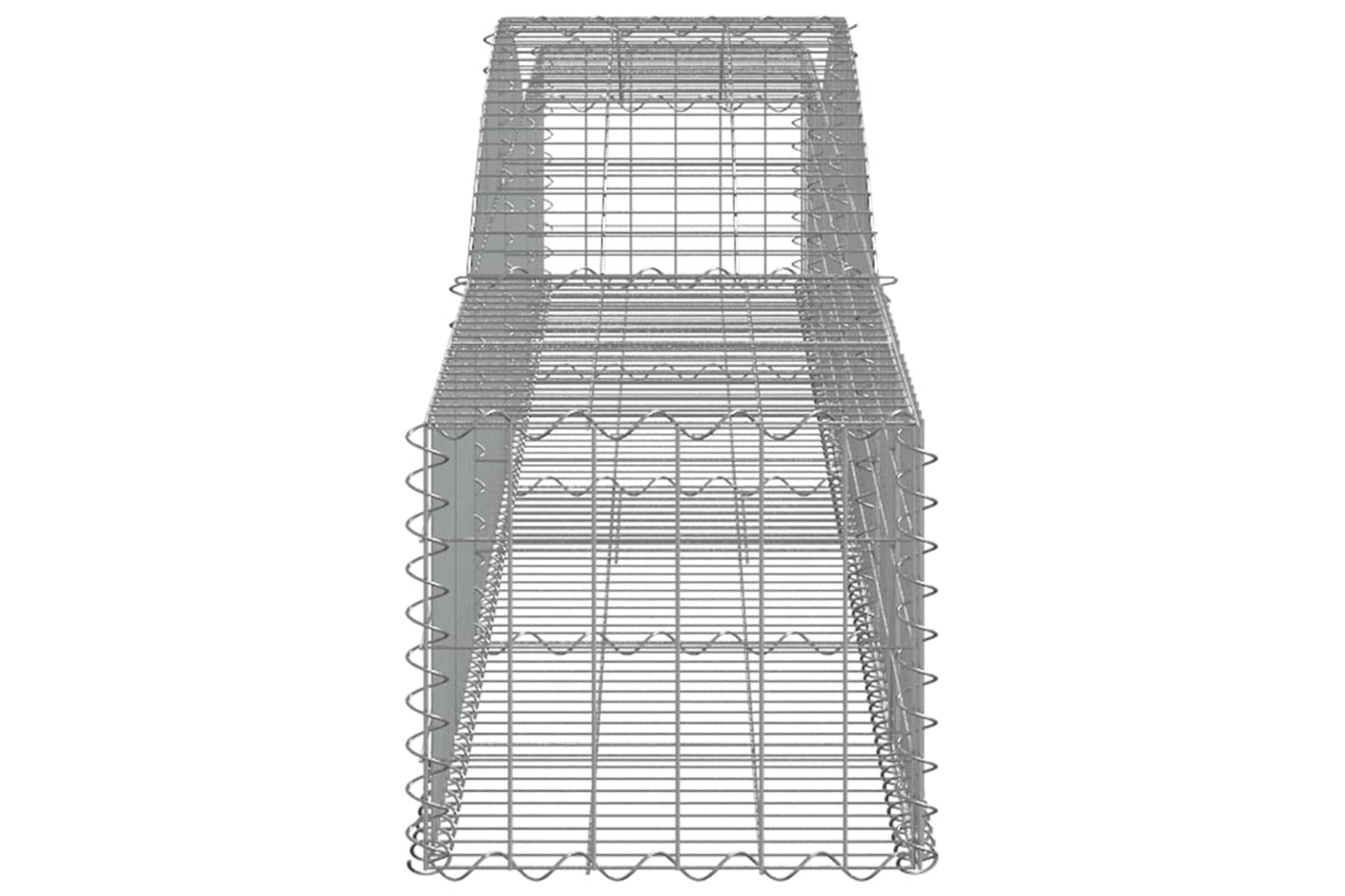 vidaXL 3146958 Arched Gabion Baskets 3 Pcs 400x50x40/60cm Galvanised Iron-4