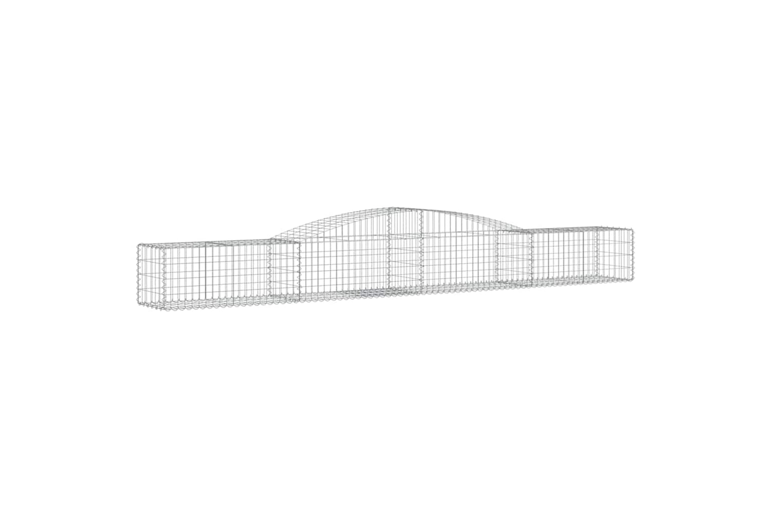 vidaXL 3146957 Arched Gabion Baskets 2 Pcs 400x50x40/60cm Galvanised Iron-2