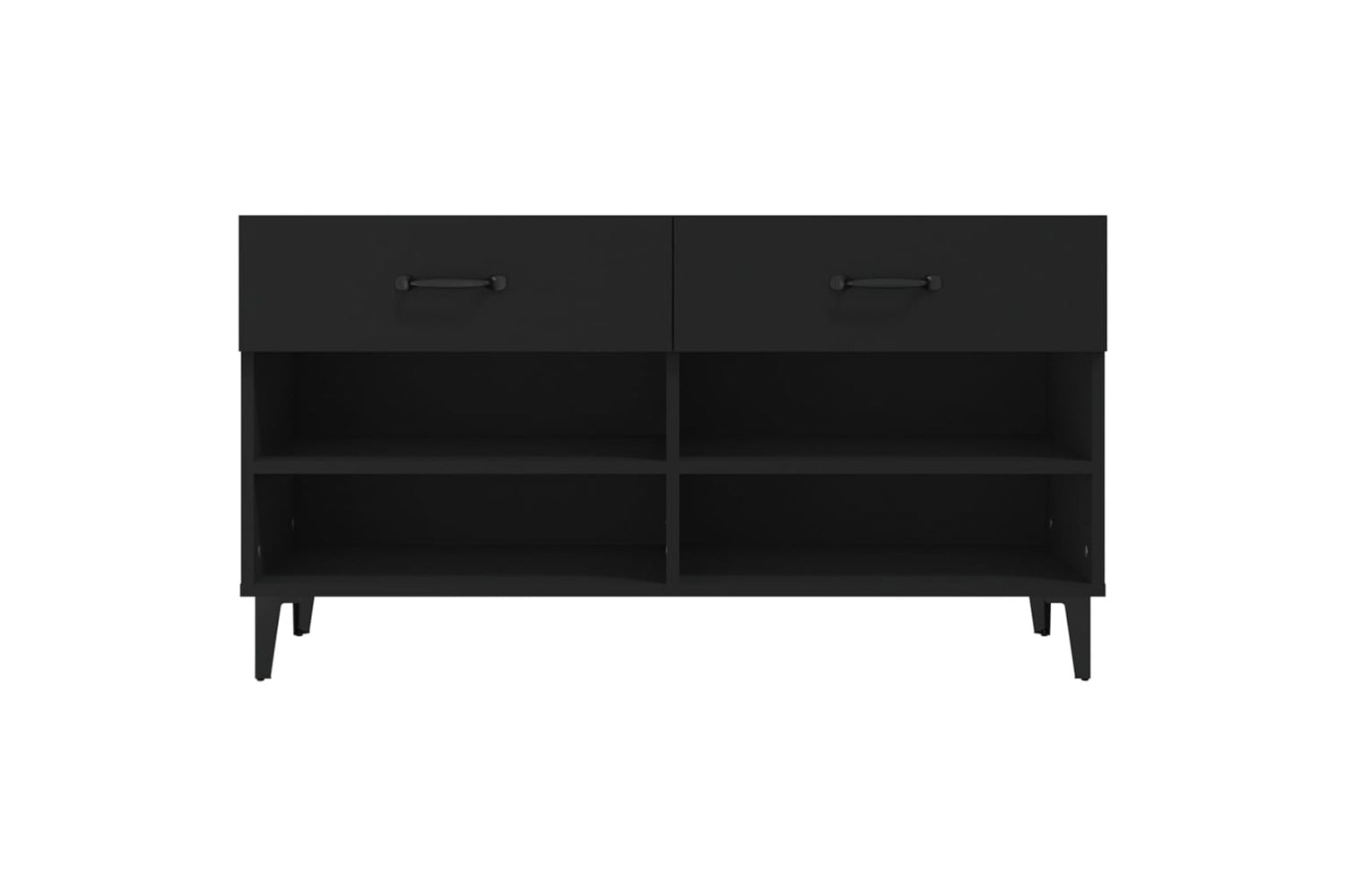 vidaXL 812826 Shoe Cabinet Black 102x35x55cm Engineered Wood