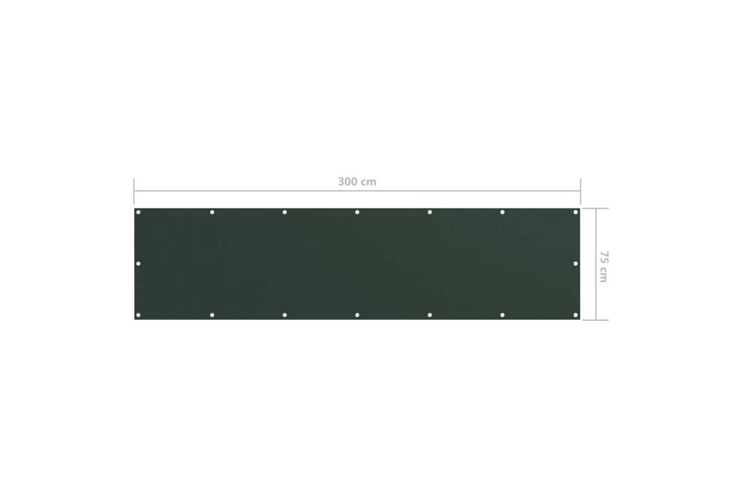 vidaXL 134996 Balcony Screen Dark Green 75x300cm Oxford Fabric-5