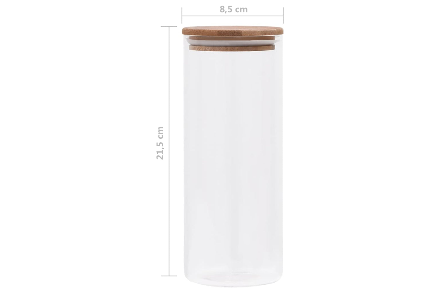 Vidaxl 150696 Storage Glass Jars With Bamboo Lid 6 Pcs 1000 Ml-7