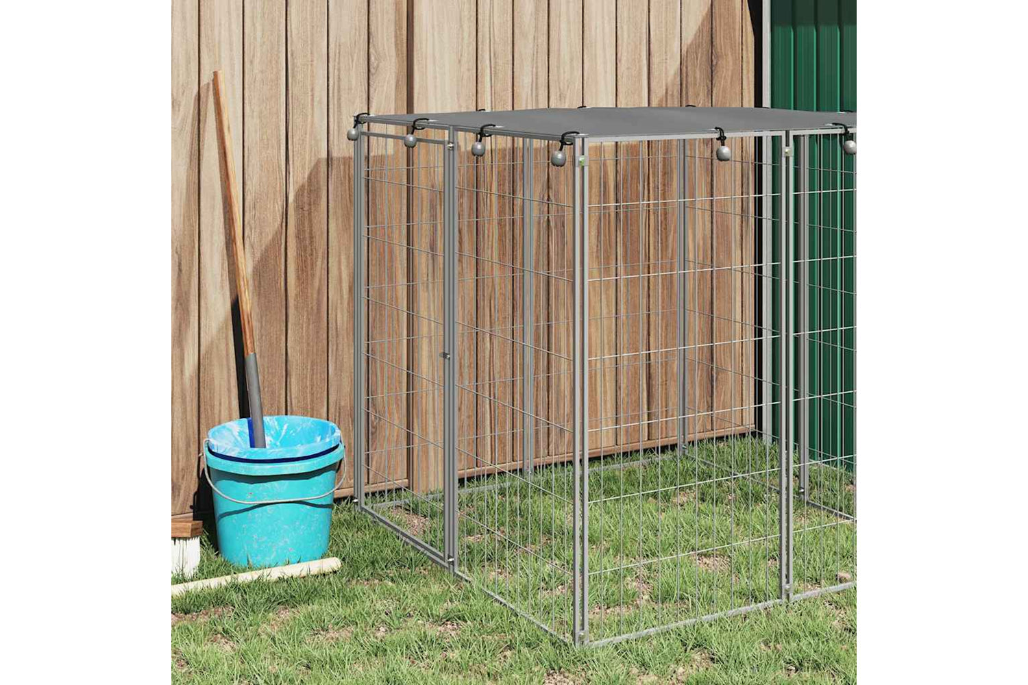 Vidaxl Dog Kennel Silver 110x110x110 Cm Steel-2
