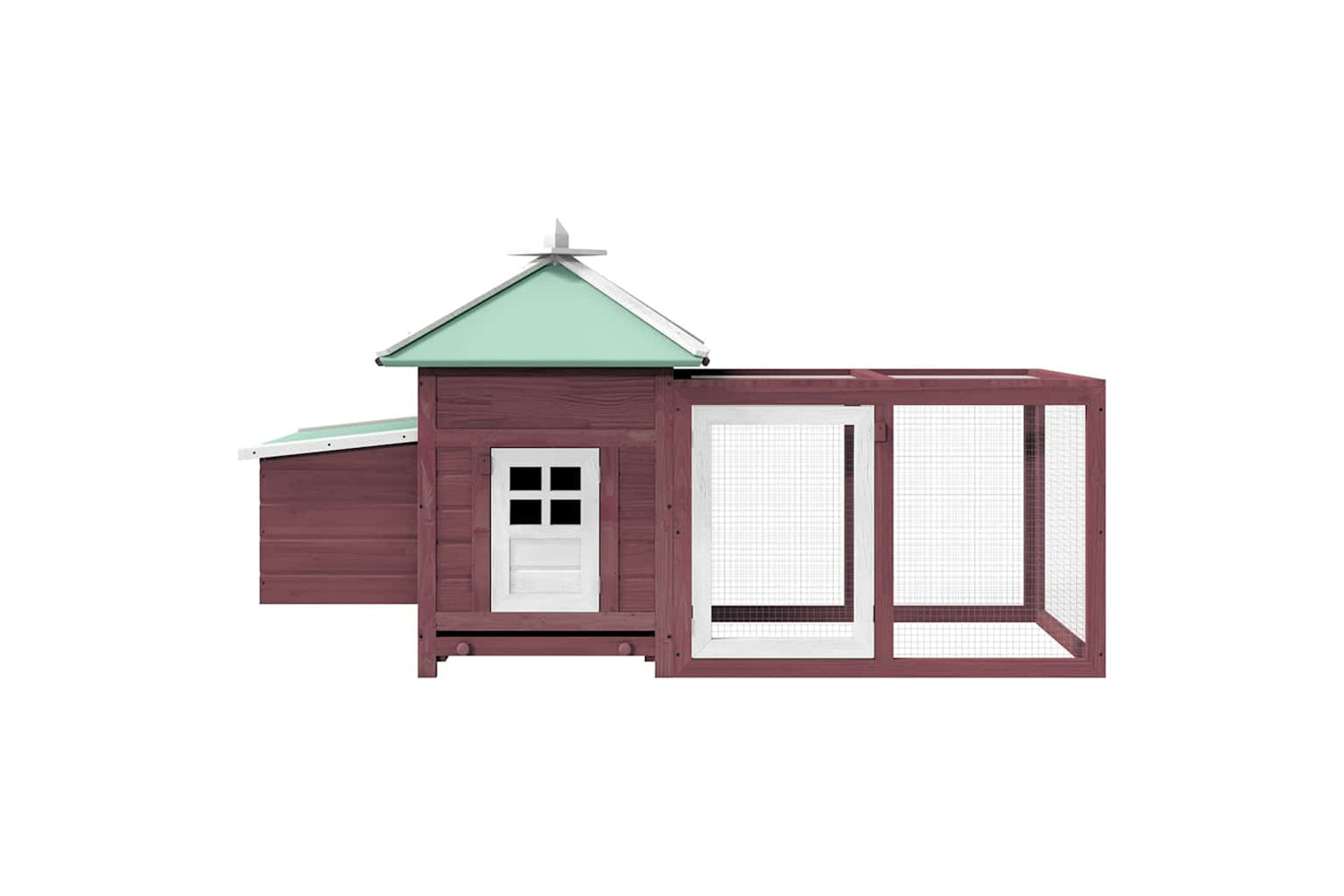 vidaXL 170982 Chicken Coop With Nest Box Mocha 190x72x102cm Solid Firwood-3