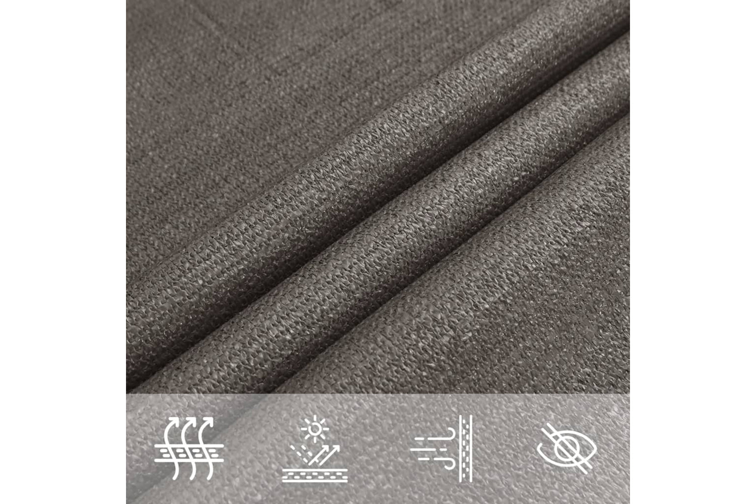 vidaXL 43011 Sunshade Sail Hdpe Square 2x2 M Anthracite-6