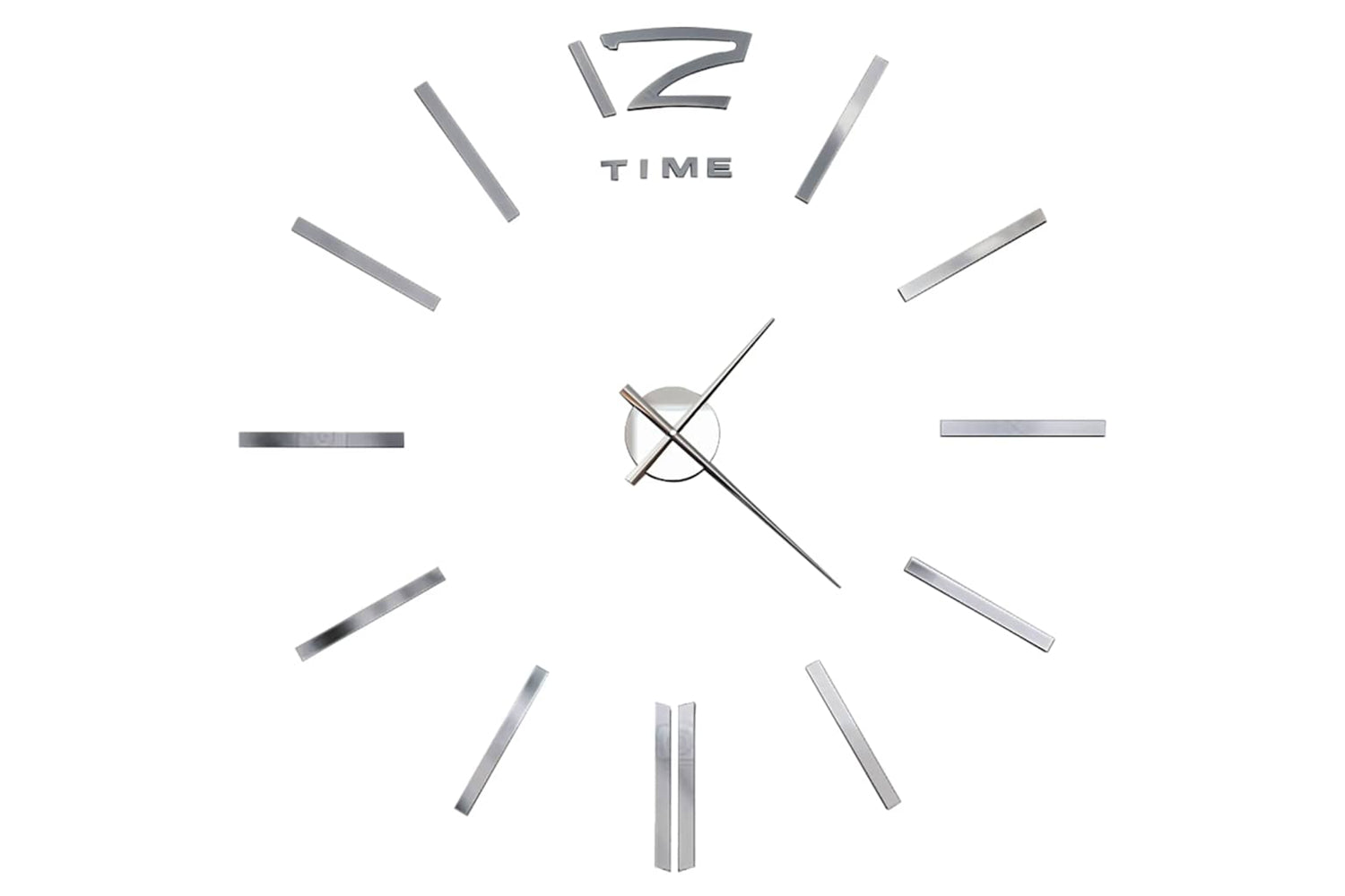 Vidaxl 3D Wall Clock Modern Design 100 cm | Silver-2