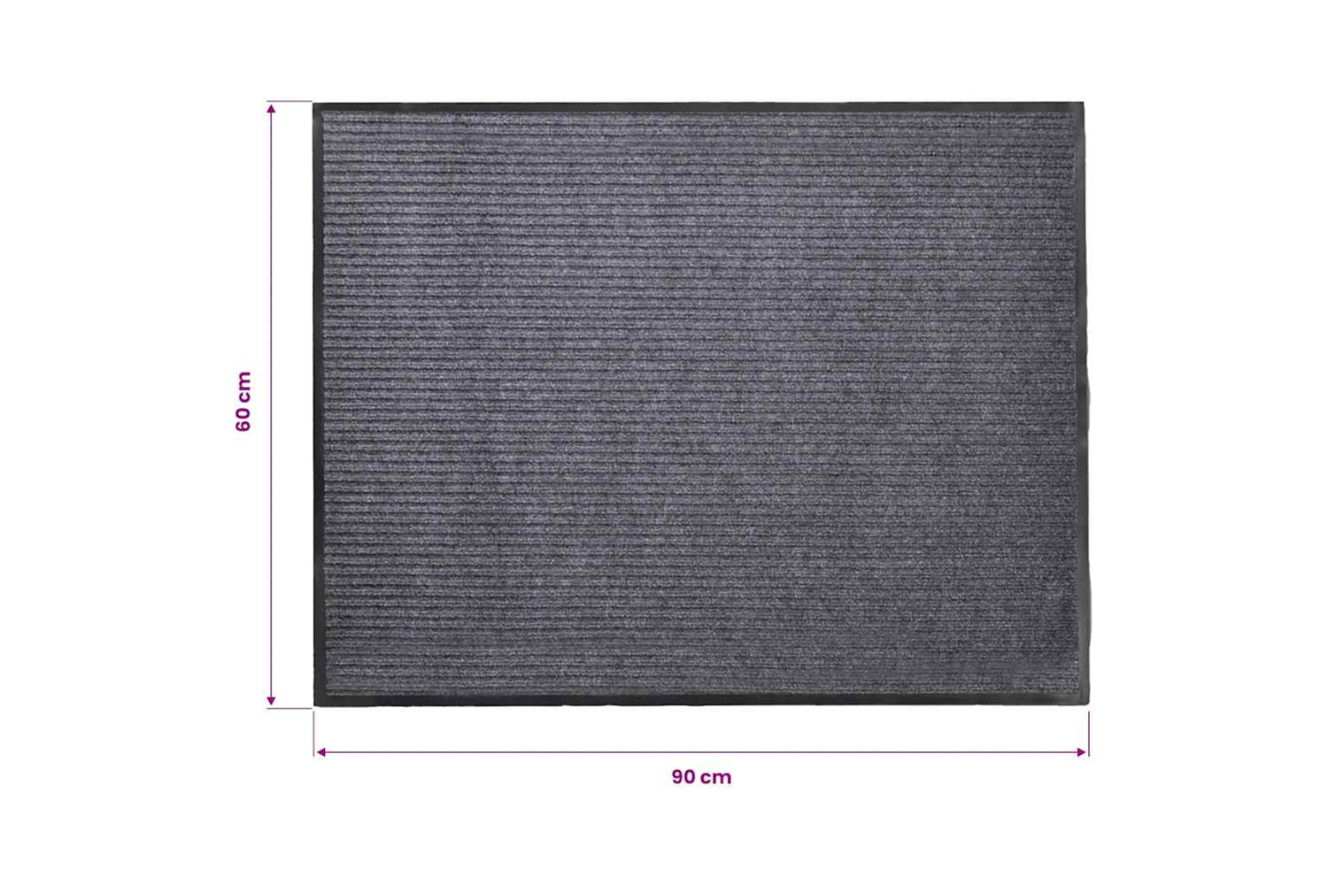 vidaXL 241274 Grey Pvc Door Mat 90 X 60cm-7