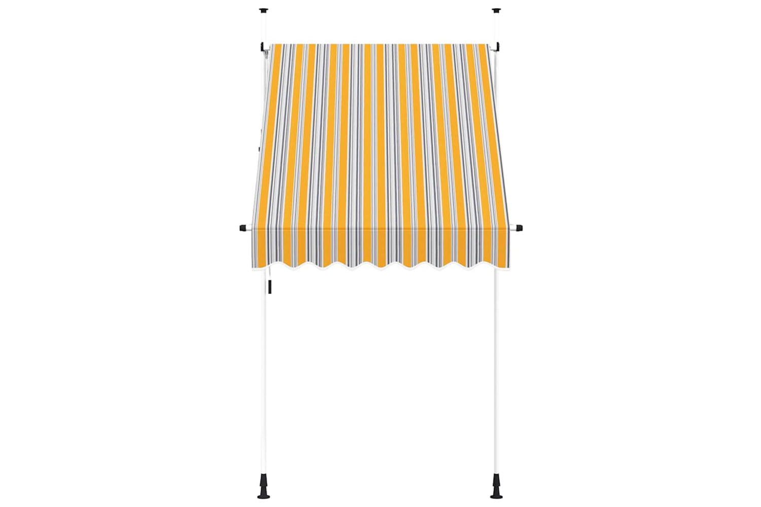 vidaXL 43225 Manual Retractable Awning 150cm Yellow And Blue Stripes-2