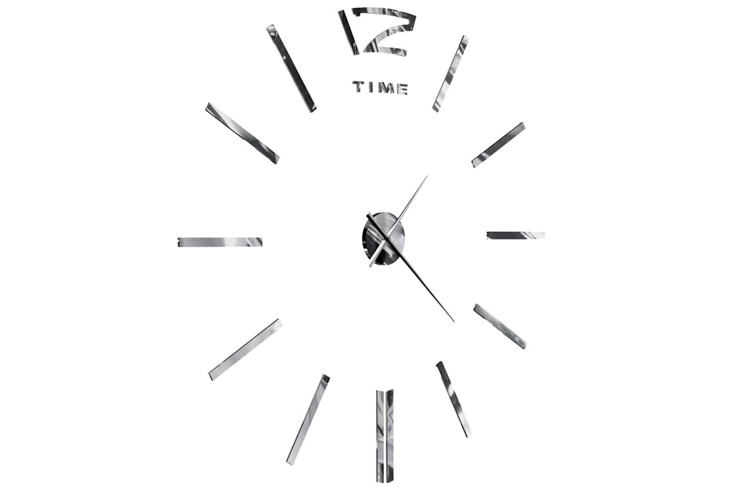 Vidaxl 3D Wall Clock Modern Design 100 cm | Silver-3