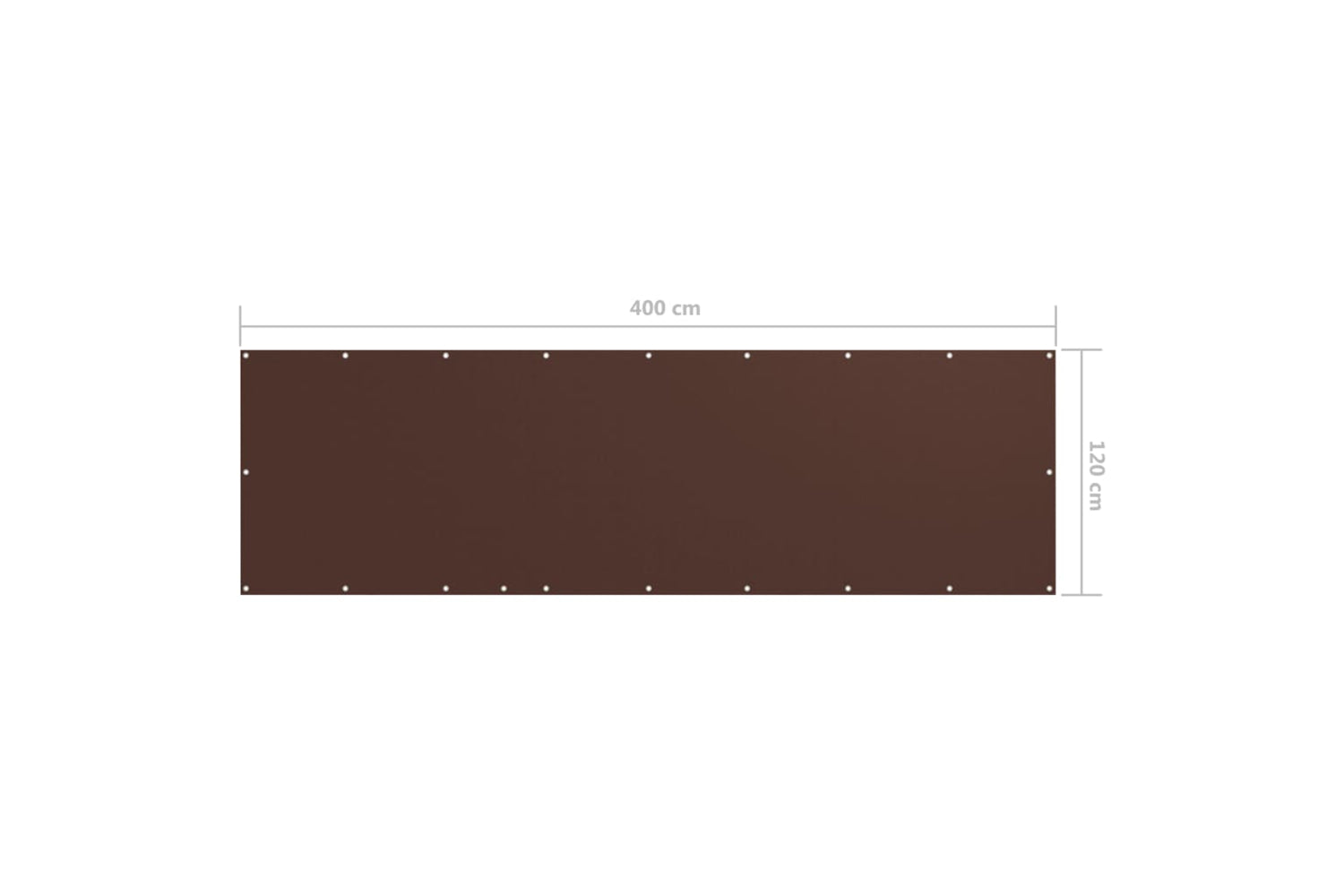 vidaXL 135077 Balcony Screen Brown 120x400cm Oxford Fabric-5