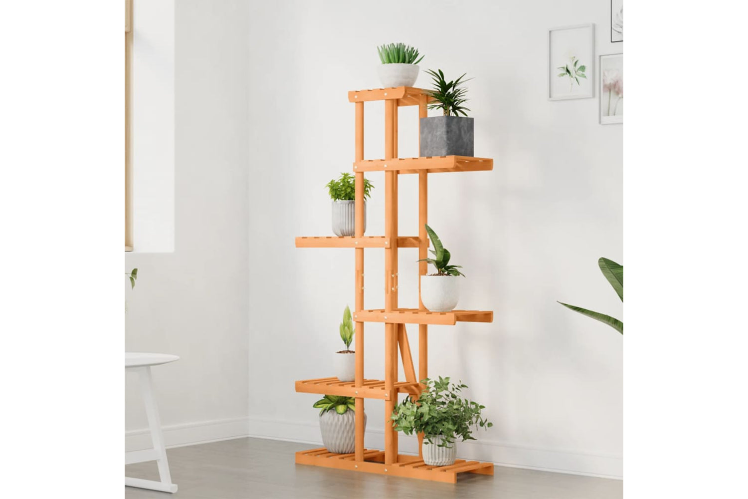 vidaXL 362866 Flower Stand 75x25x140.5cm Solid Wood Fir-2