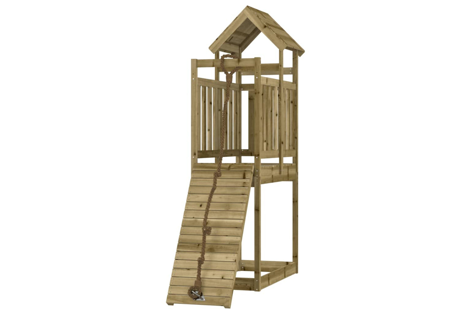 Vidaxl 3155965 Playhouse With Climbing Wall Impregnated Wood Pine-3