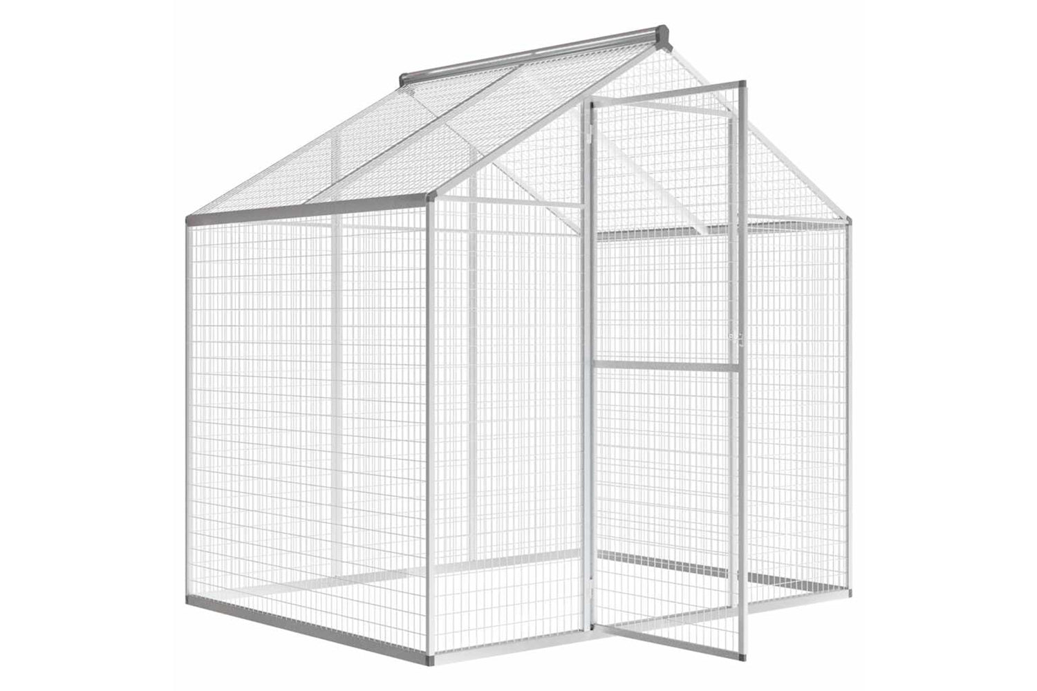 Vidaxl Outdoor Aviary Aluminium 178x122x194 Cm-3
