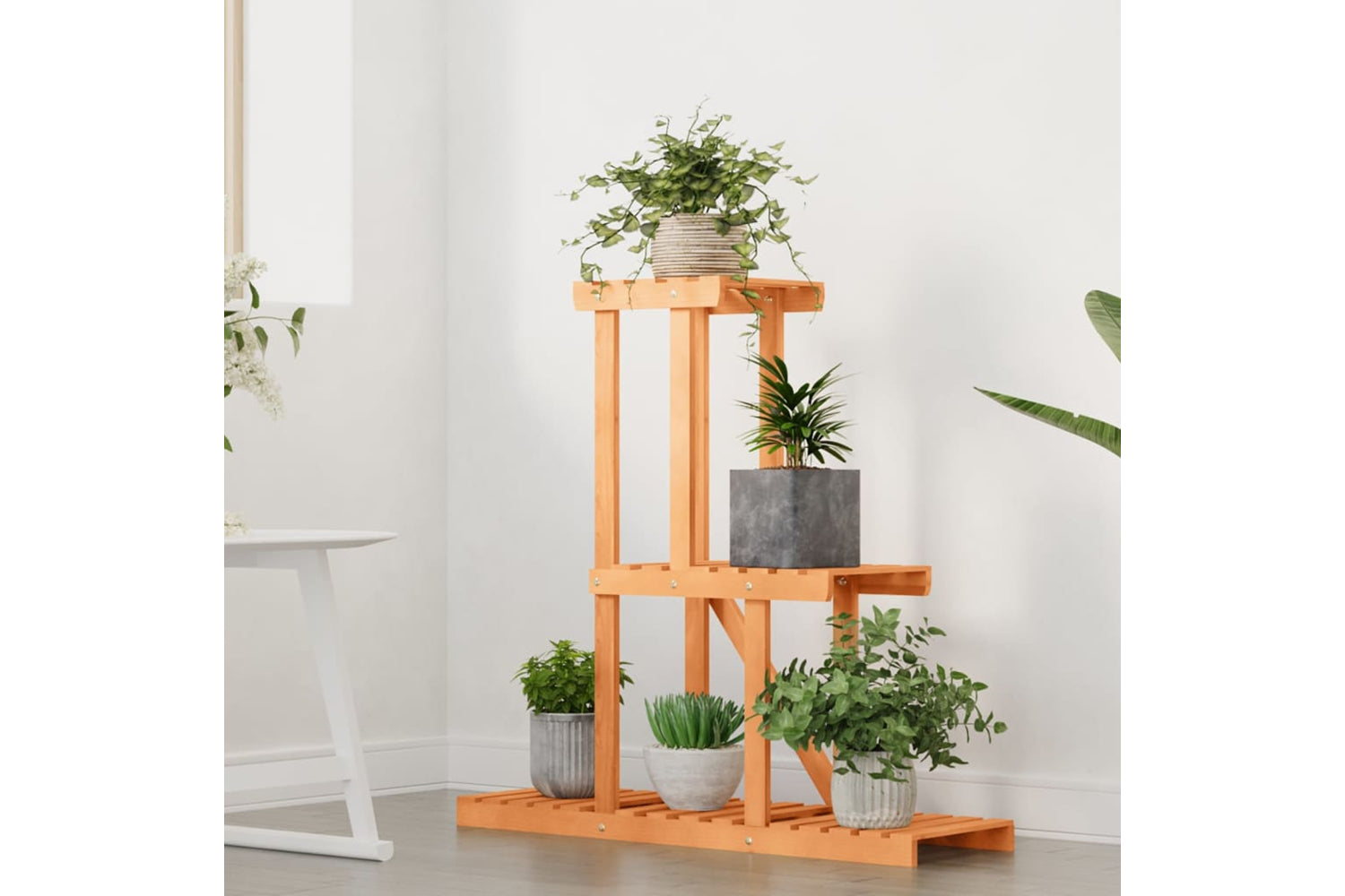 vidaXL 362872 Flower Stand 81x25x75.5cm Solid Wood Fir-2