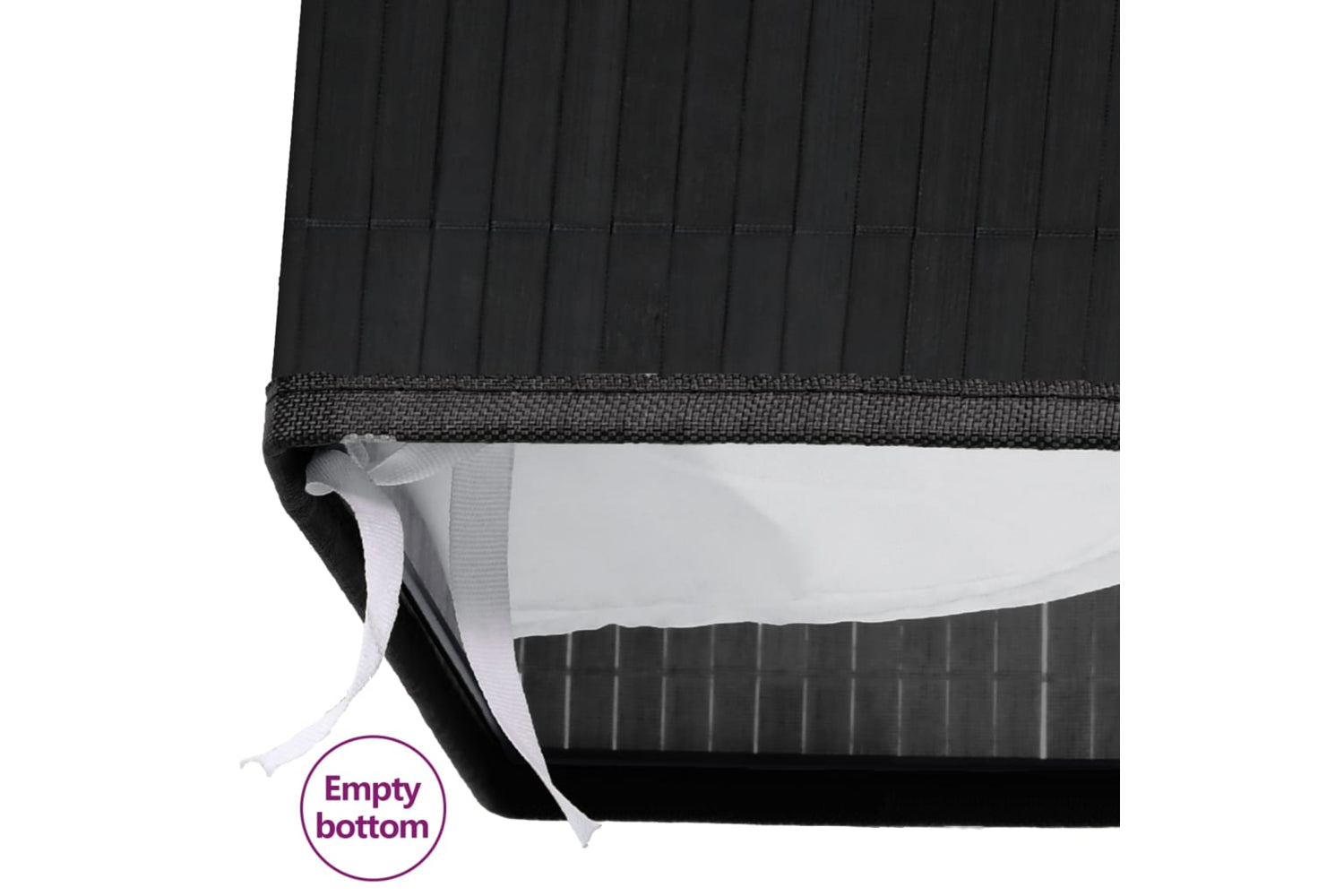 Vidaxl 320745 Bamboo Laundry Basket Black 72 L-8