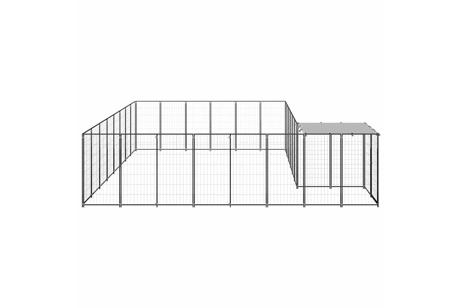 Vidaxl 3082227 Dog Kennel Black 15.73 M2 Steel-3