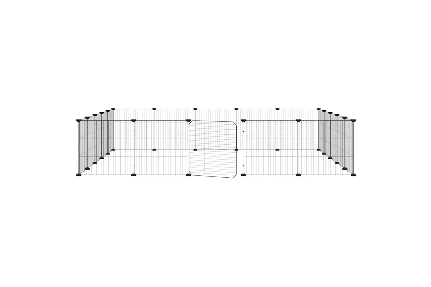 vidaXL 3114025 20-panel Pet Cage With Door Black 35x35cm Steel-3