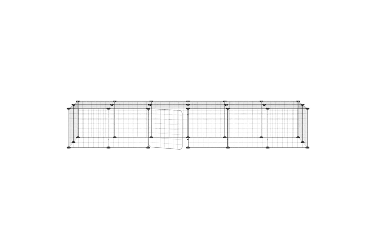 vidaXL 3114056 28-panel Pet Cage With Door Black 35x35cm Steel-3
